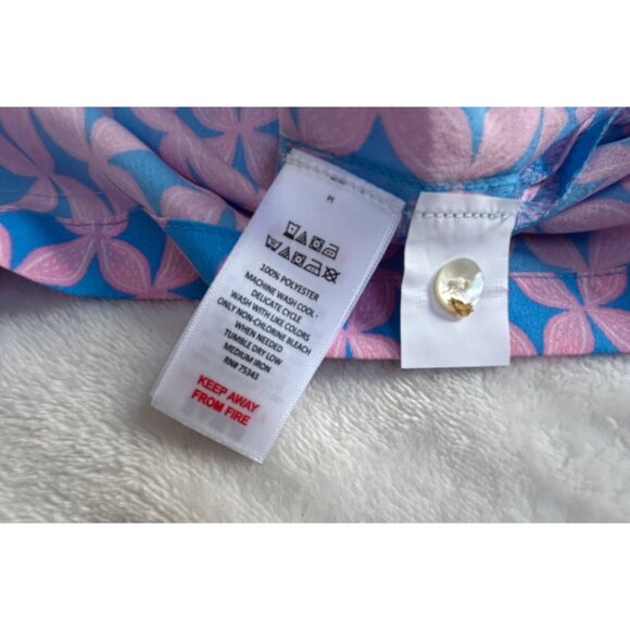 Sigrid Olsen Sleepwear Womens Geometric Short Sleeve Button-Up Sleep Shirt Large - Picture 7 of 7